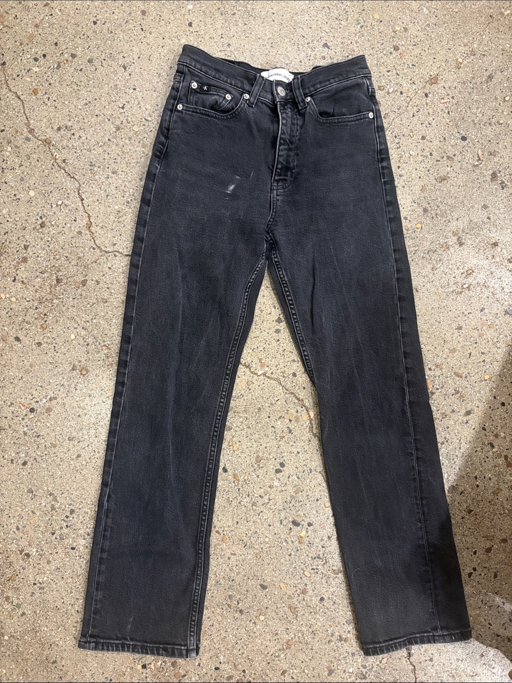 Calvin Klein Women's High-Rise Black Straight Jeans